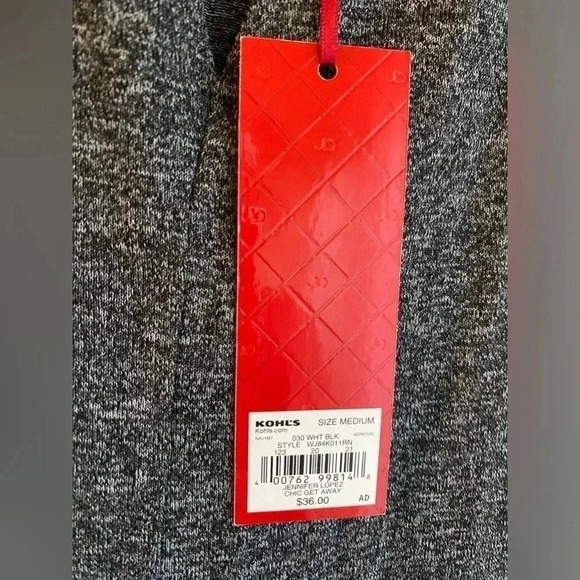 Jennifer Lopez NWT Tie Front Keyhole Tank Top Grey Size Medium - Picture 7 of 9